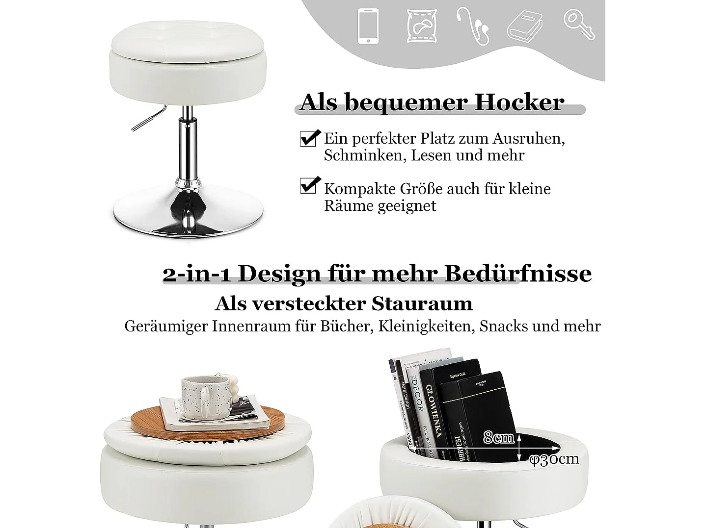 Drehhocker höhenverstellbar VH32762