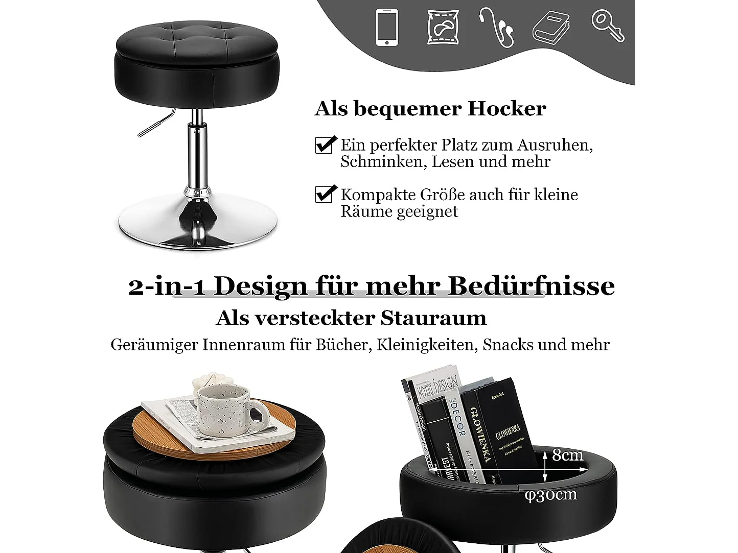 Drehhocker höhenverstellbar VH32762