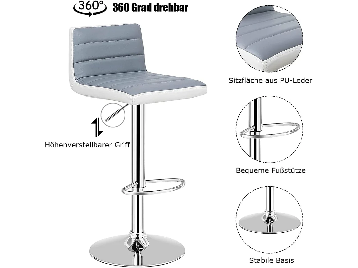 2er Set Verstellbaren Barhockern