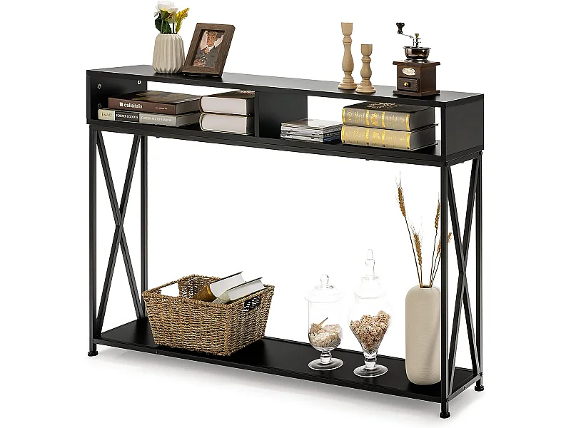 Konsolentisch mit offnen Fächern