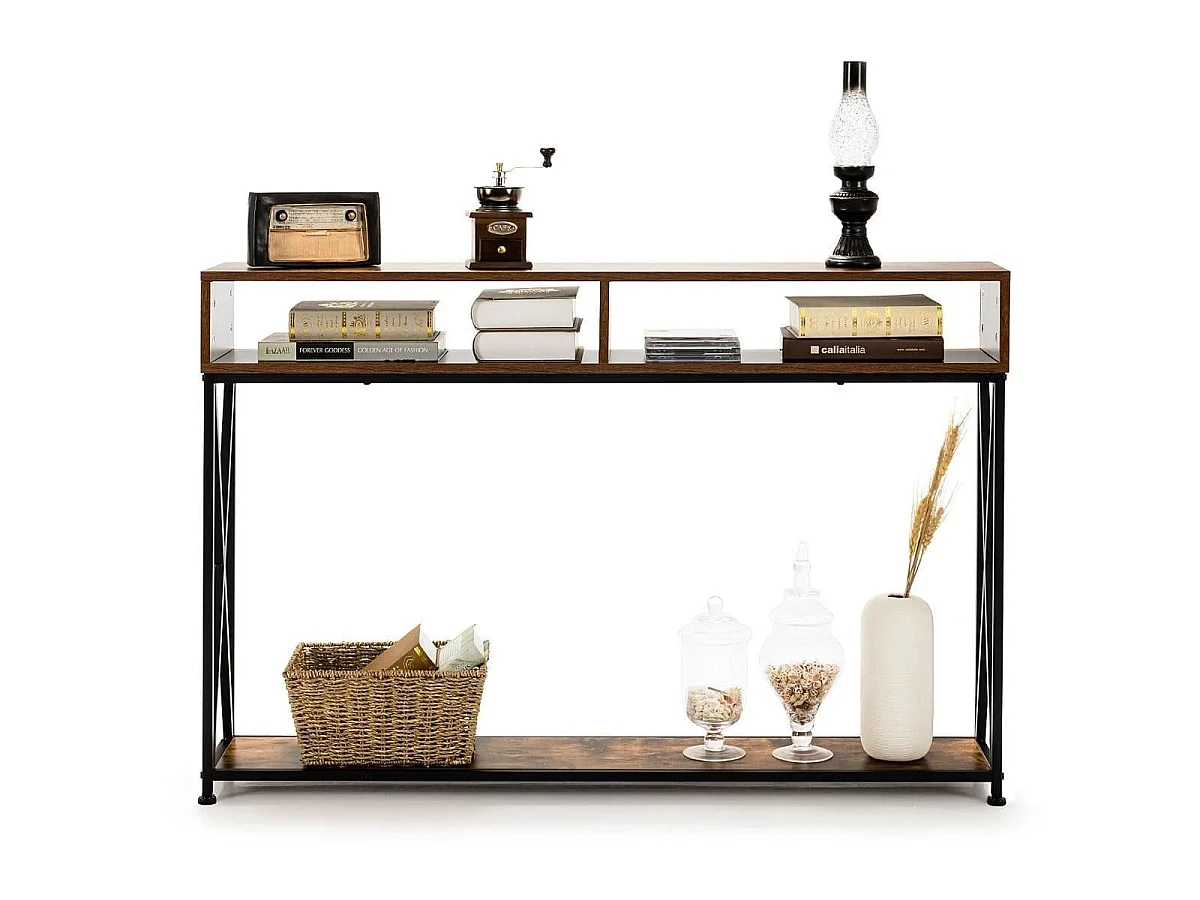 Console a 2 ripiani Tavolino 120 x 23 x 79