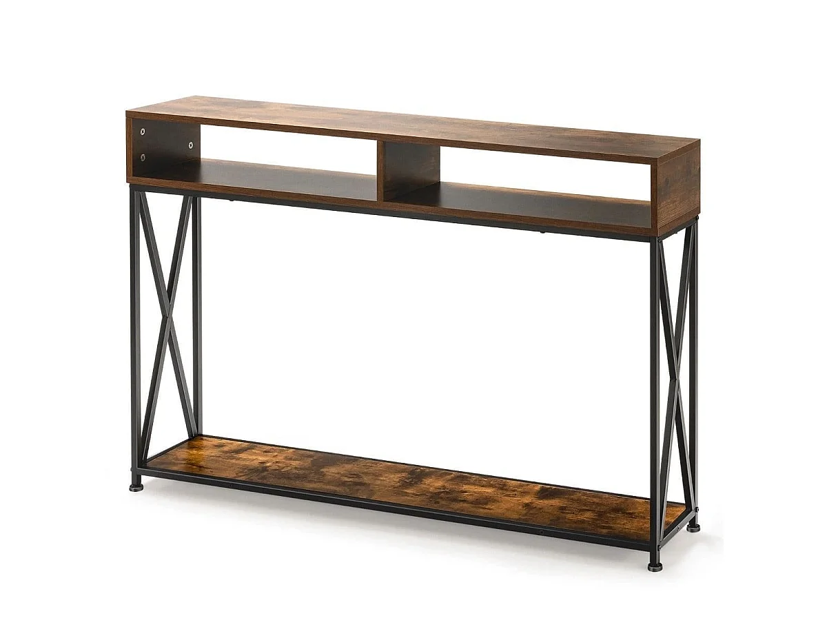 Console a 2 ripiani Tavolino 120 x 23 x 79