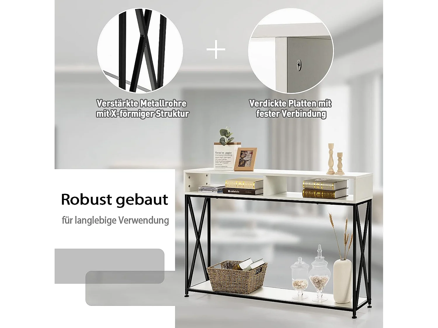 2 Ebenen Konsolentisch TH32238