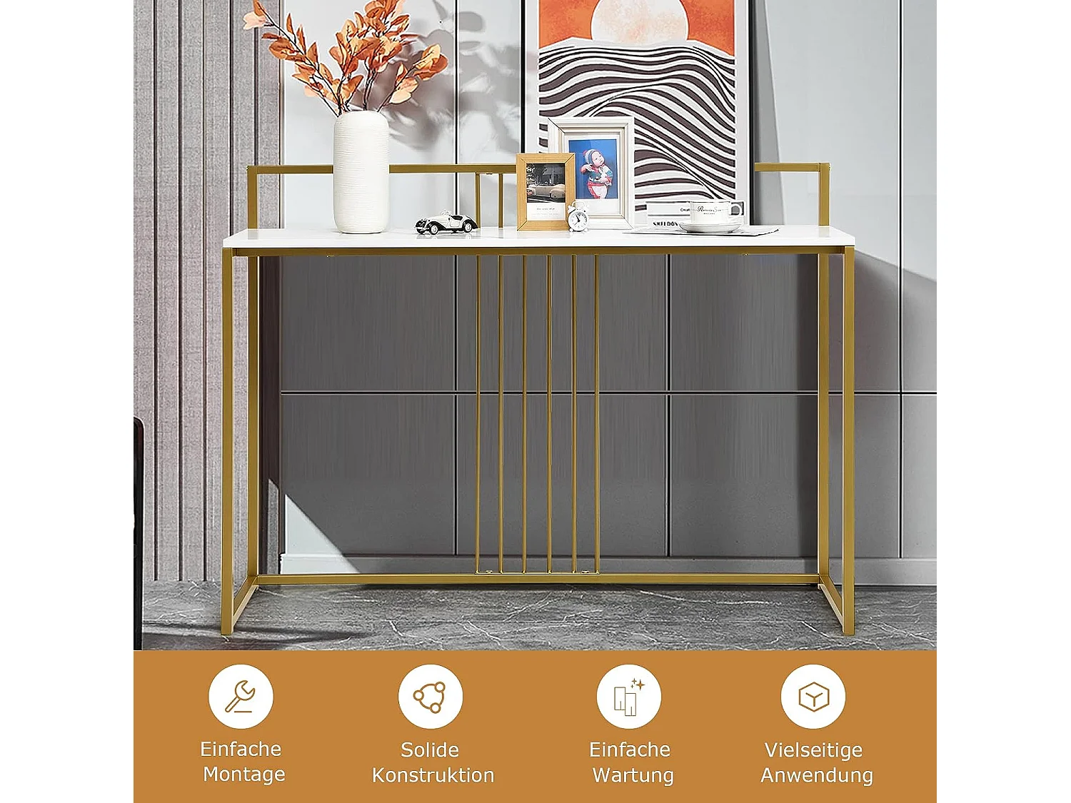 Konsolentisch mit Metallgestell