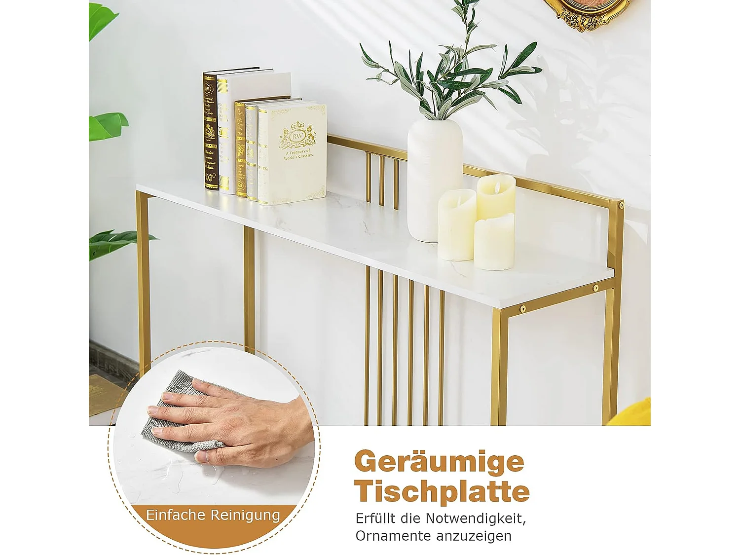 Konsolentisch mit Metallgestell