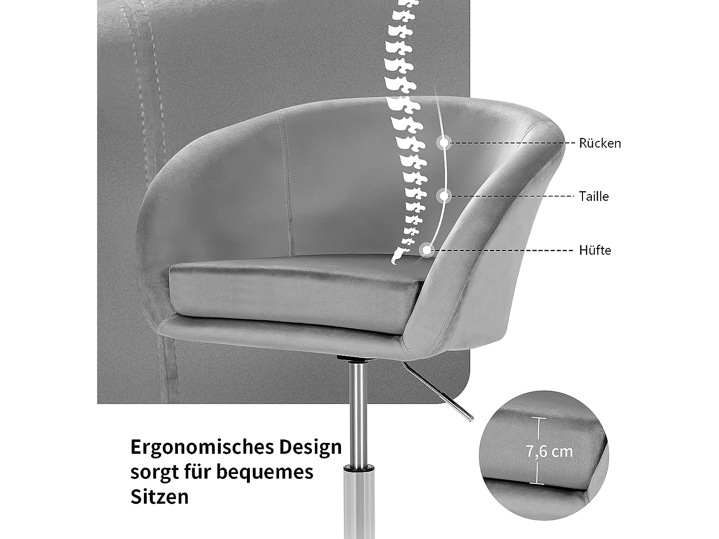 Esszimmerstuhl Samt Drehsessel VH32335