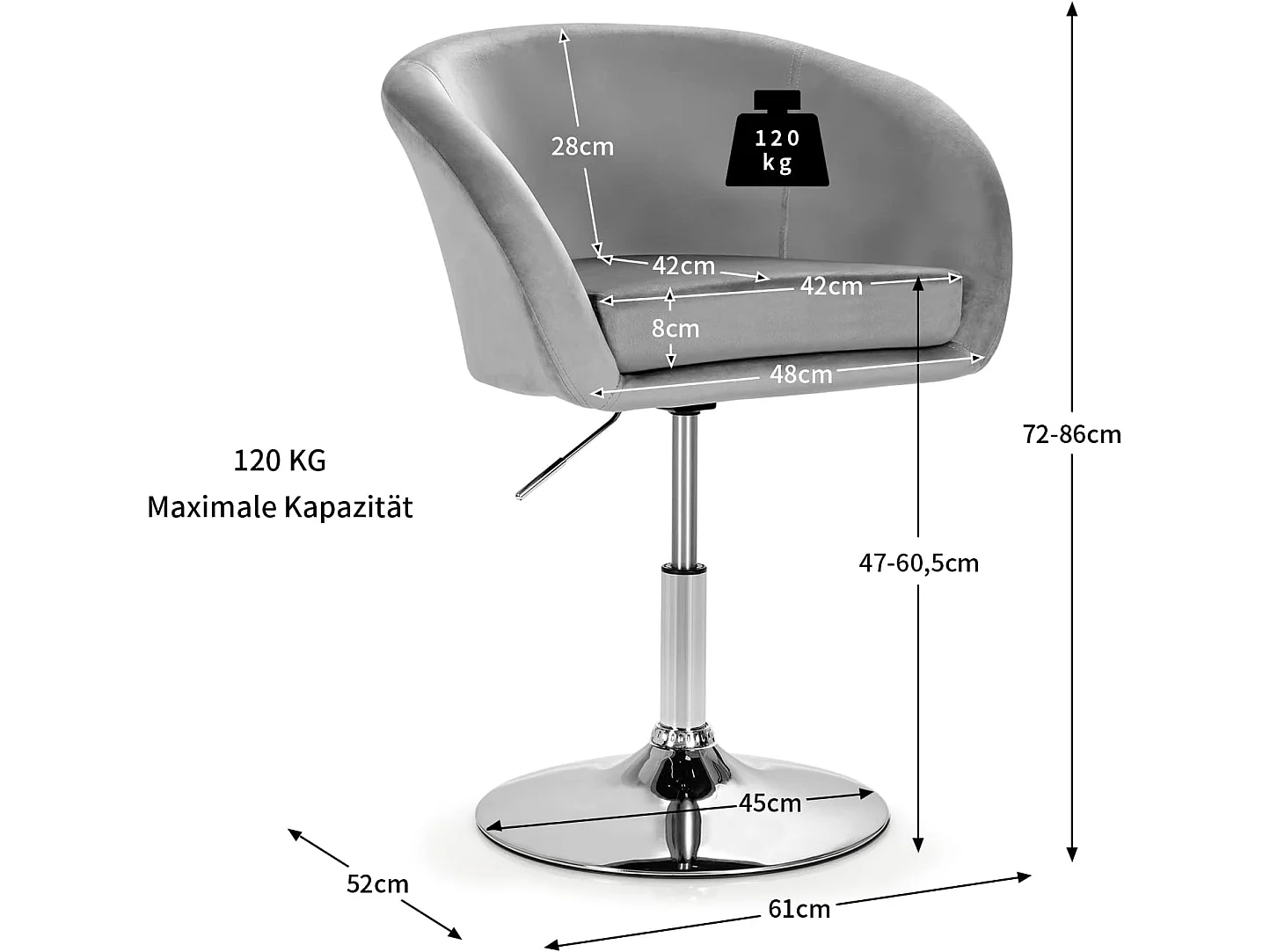 Esszimmerstuhl Samt Drehsessel VH32335