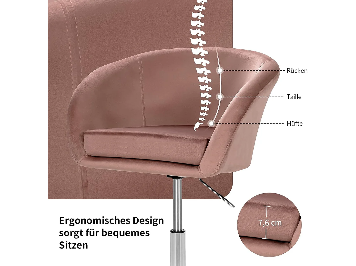 Esszimmerstuhl Samt Drehsessel VH32335