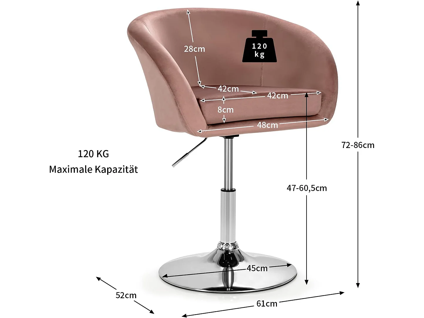 Esszimmerstuhl Samt Drehsessel VH32335