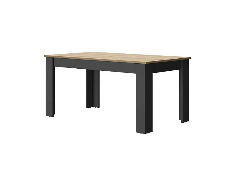 Table a manger pour 4 a 8 personnes - Rectangulaire + allonge - Style industriel - MANCHESTER - L 200 x P 90 x H 77 cm