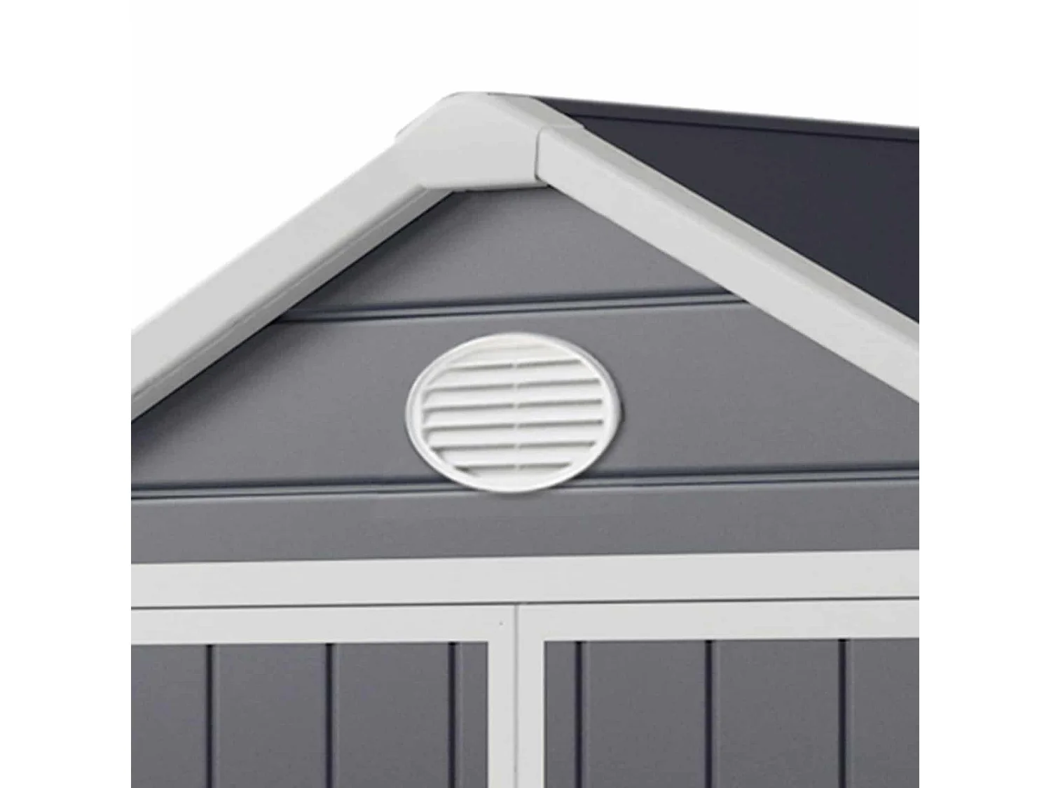 Caseta de Resina de Jardín Gardiun Zoe A - 3,64 m² 190x192x226 cm con Suelo Gris Antracita