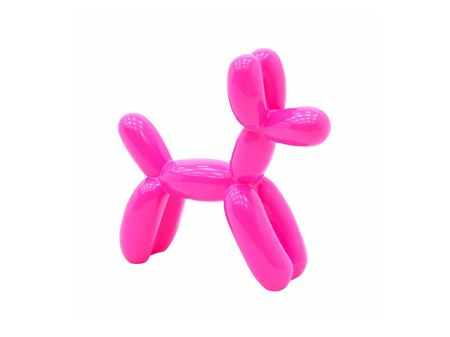 Statuetta Palloncino a Forma di Cane Taglia XS Kuatéh in Poliresina 41x13x41 cm Colore Rosa