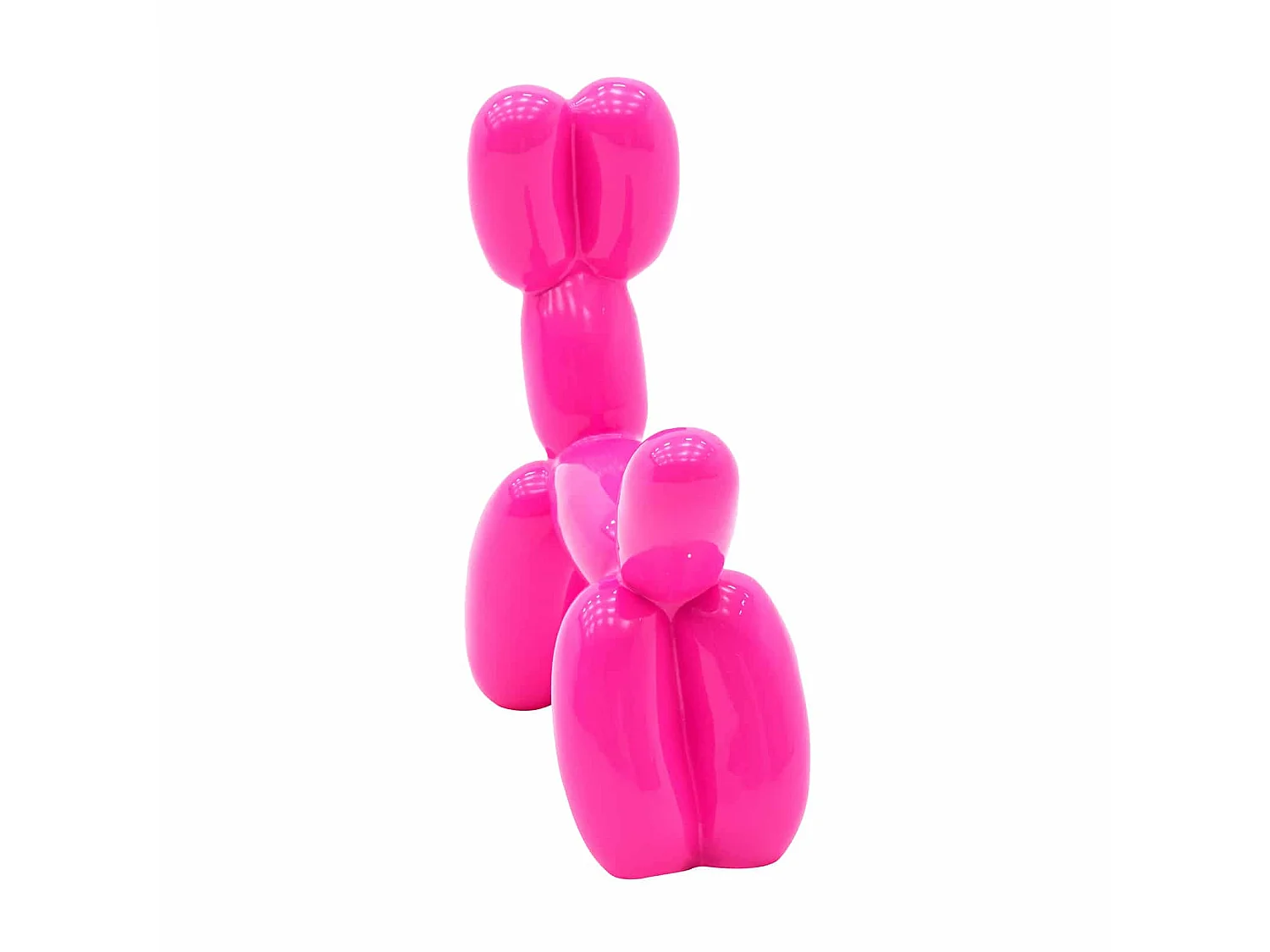 Statuetta Palloncino a Forma di Cane Taglia XS Kuatéh in Poliresina 41x13x41 cm Colore Rosa