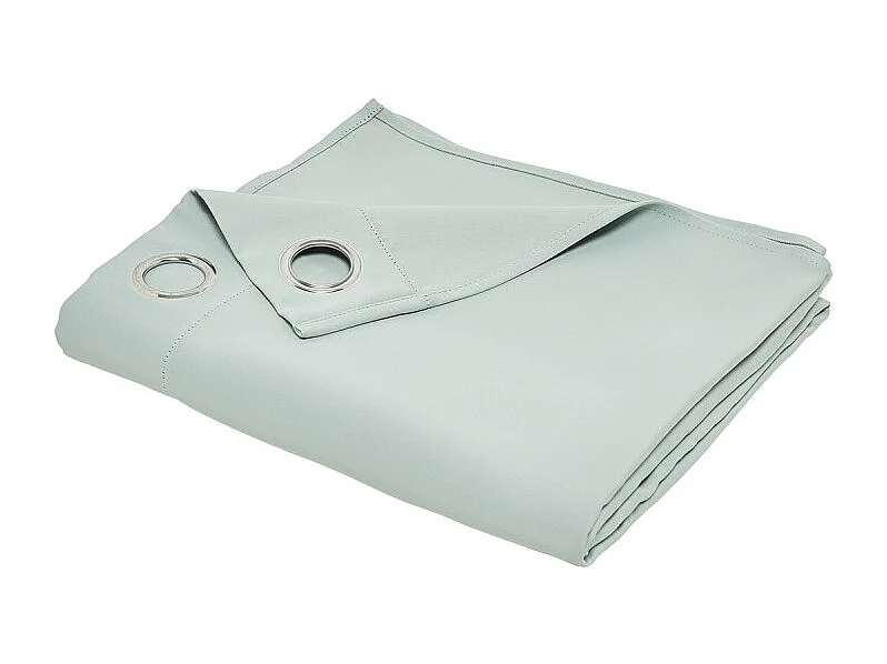 Cortina confeccionada opaca, 100% poliéster. Turquesa