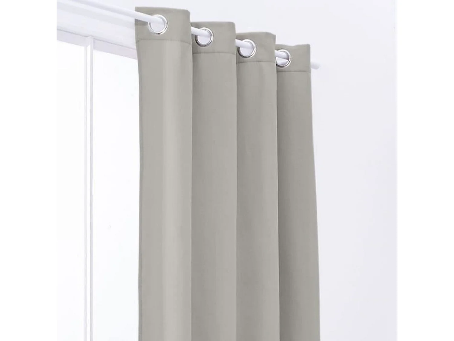 Verduisterend gordijn, 100% polyester. Vlas