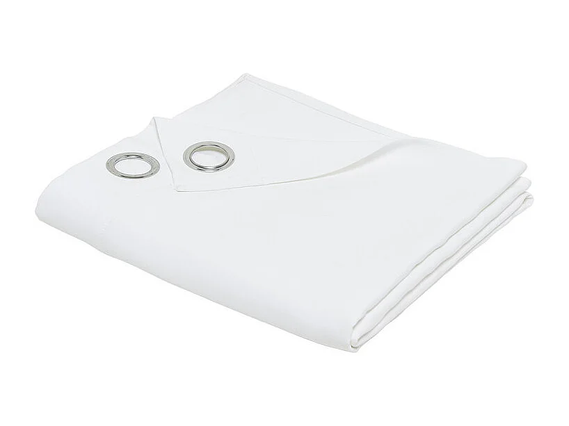 Cortina confeccionada opaca, 100% poliéster.Blanco