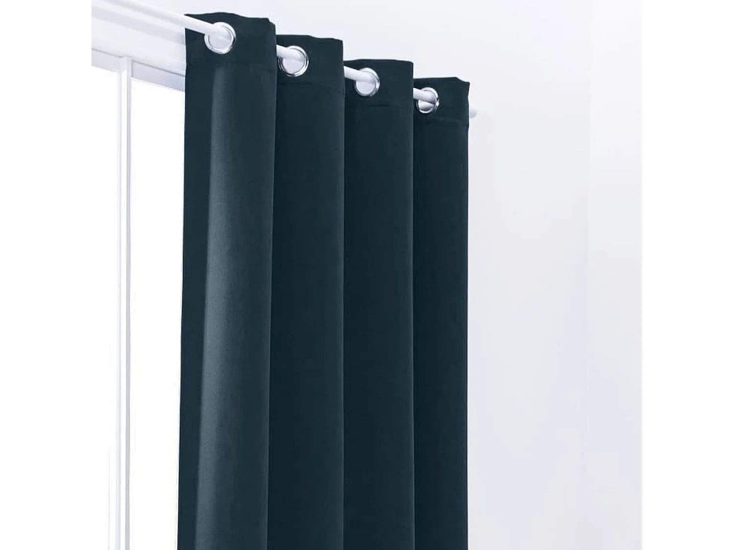 Verduisterend gordijn, 100% polyester. Petrol Blauw