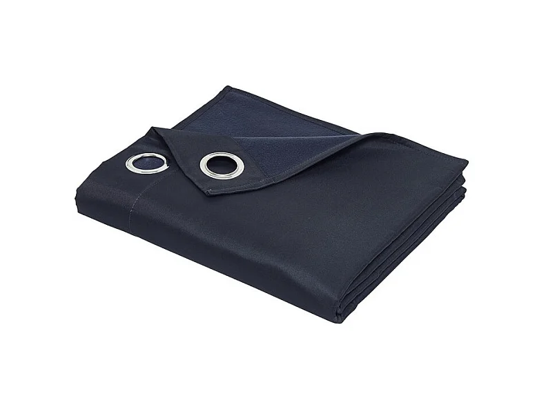 Cortina confeccionada termo protectora, 100% poliéster. Marino