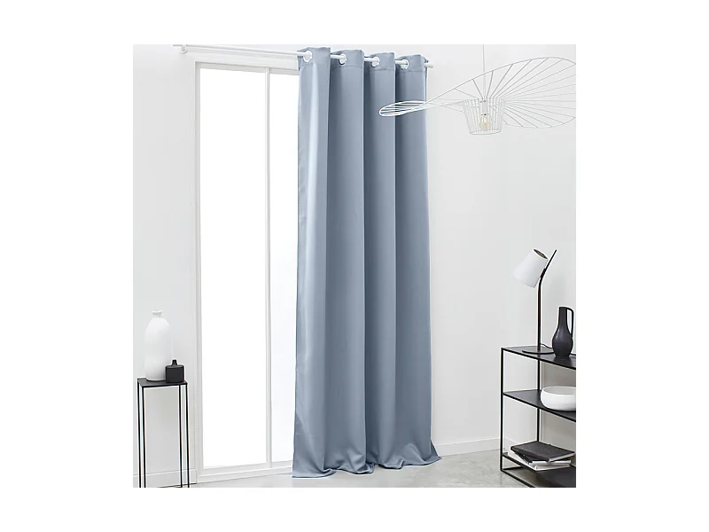 Einfarbiger wärmeisolierter Vorhang – 140 x 240 cm – Denim