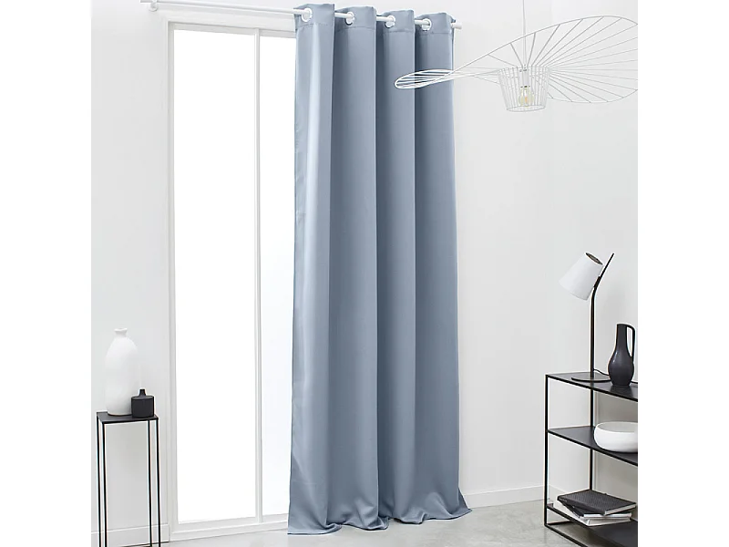 Thermo-beschermend gordijn, 100% polyester. Denim