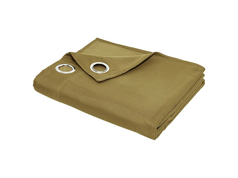 Rideau thermo-protecteur 100% polyester. Bronze