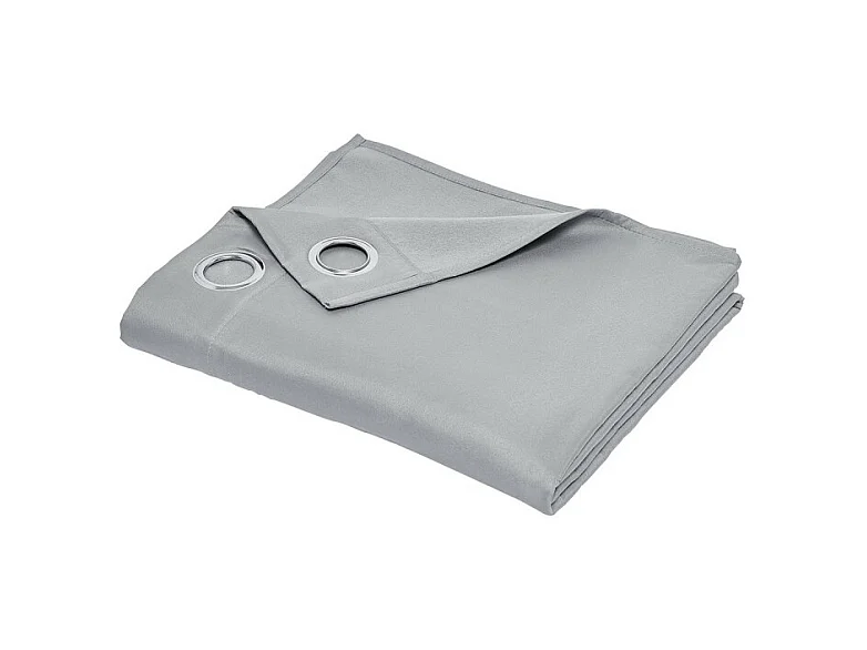 Cortina confeccionada termo protectora, 100% poliéster. Acero