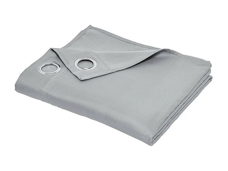 Cortina confeccionada termo protectora, 100% poliéster. Acero