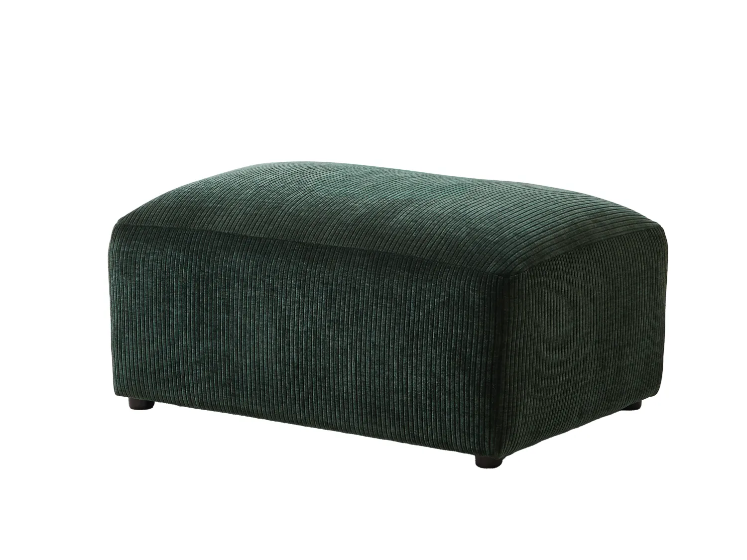 Ecksofa & Hocker - Ecke rechts - Cord - Tannengrün - TIRONO von Maison Céphy