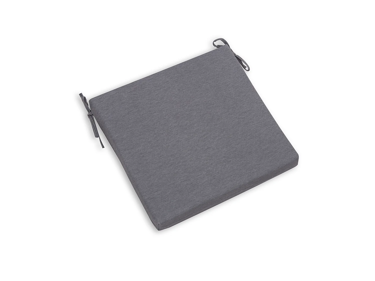 Coussin de Chaise Chillvert Gandía Square 38x38x4,5 cm Gris avec Housse Amovible