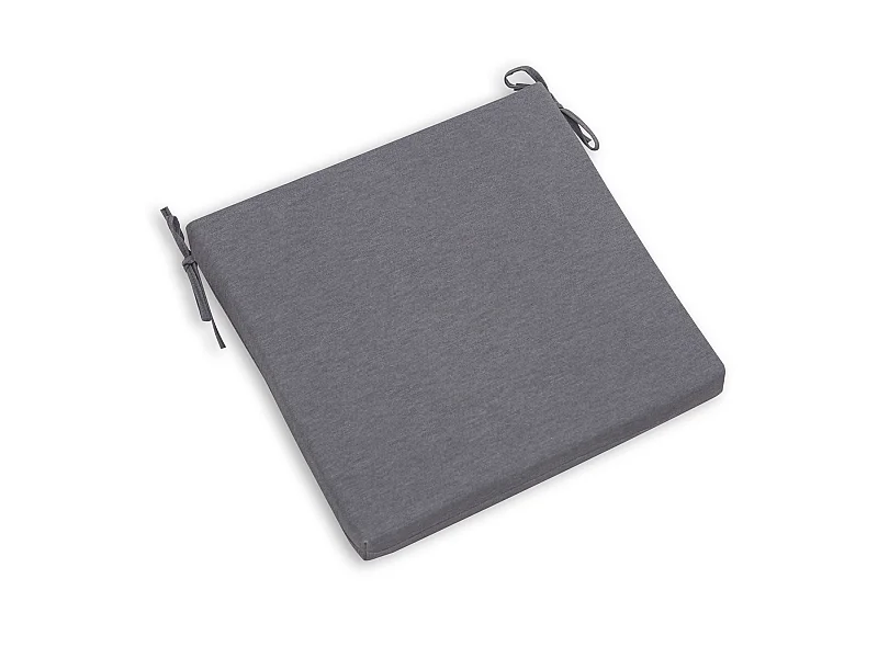 Cojín para Silla Chillvert Gandía Cuadrado 38x38x4,5 cm Gris Desenfundable