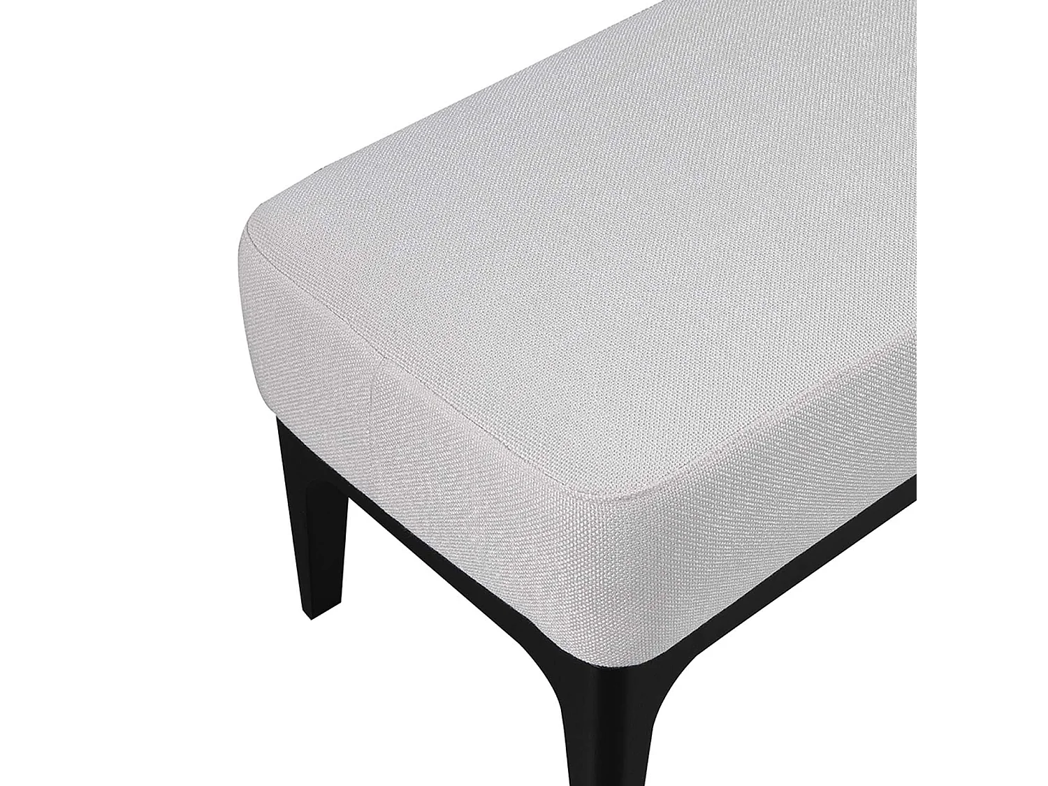 Bout de Lit Banquette Delft Pärumm Banc Rembourré en Tissu Gris Perle 153x46x46 cm