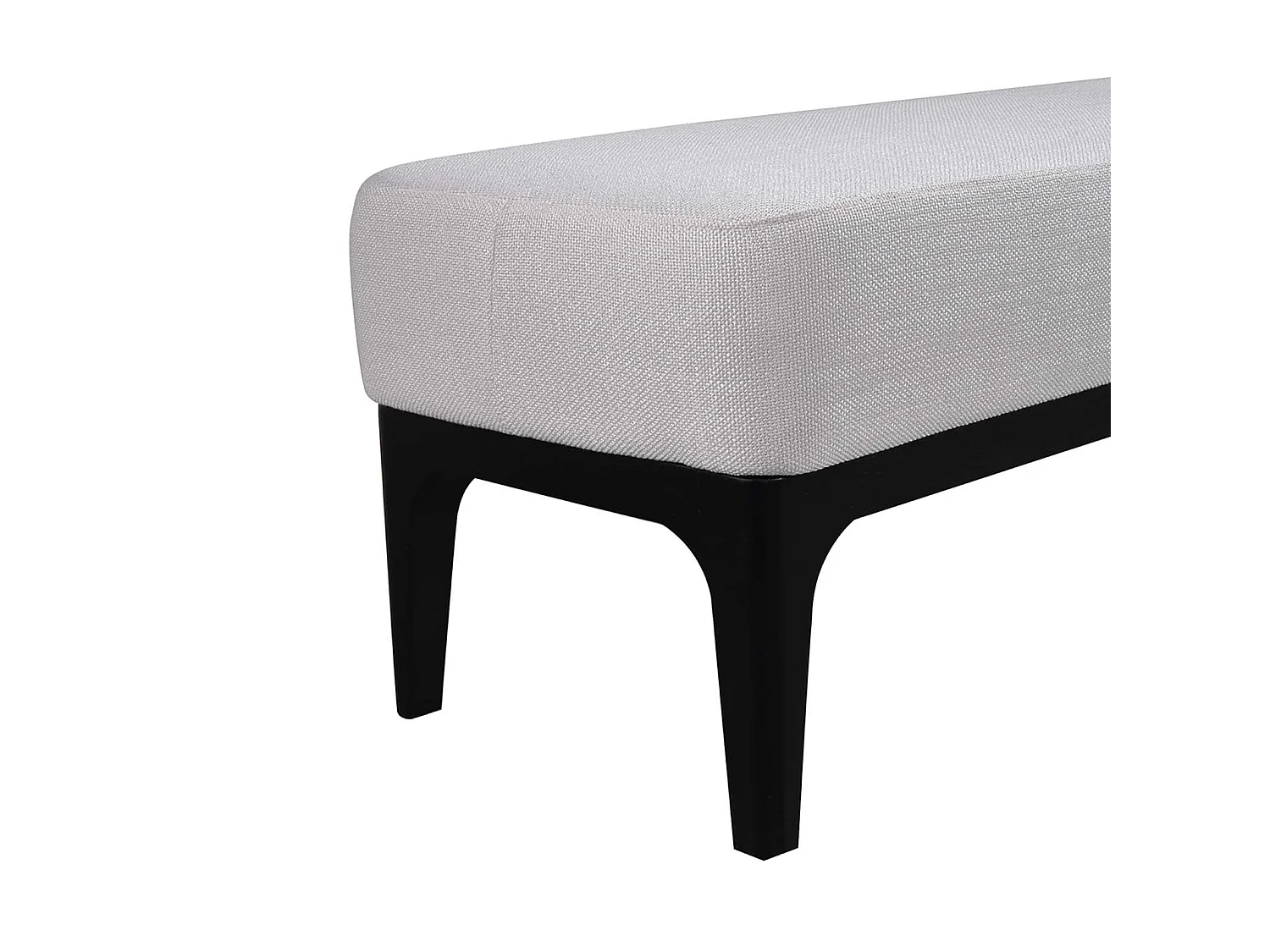 Bout de Lit Banquette Delft Pärumm Banc Rembourré en Tissu Gris Perle 153x46x46 cm