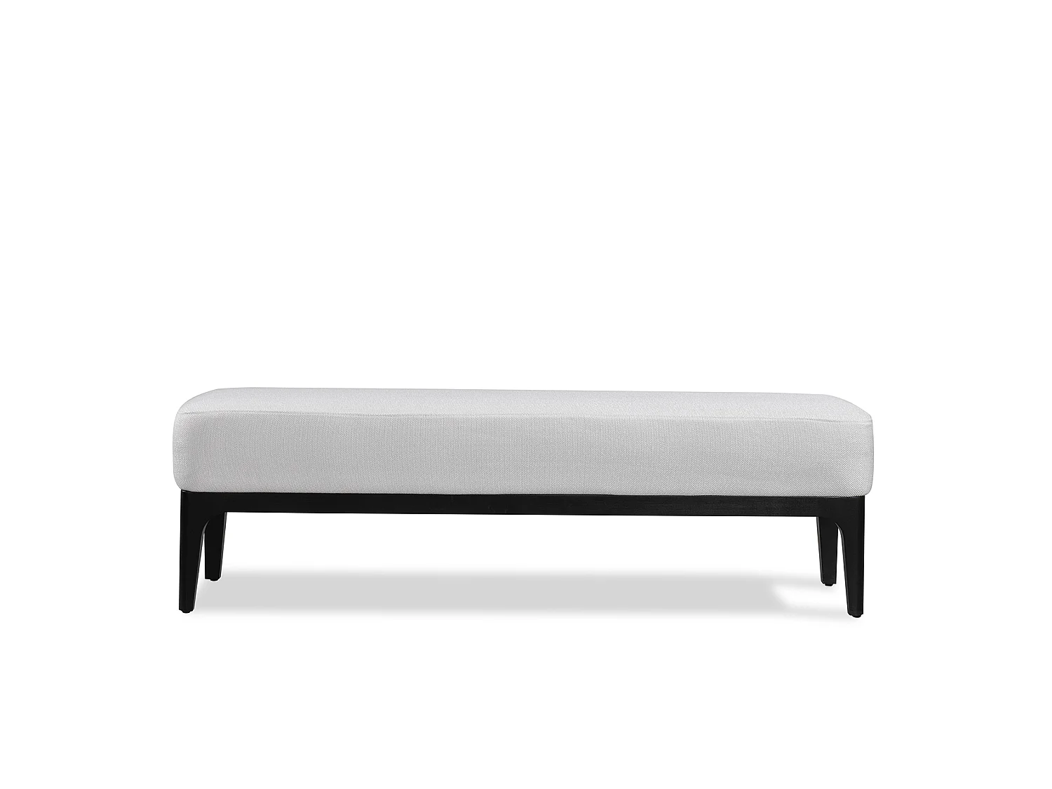 Bout de Lit Banquette Delft Pärumm Banc Rembourré en Tissu Gris Perle 153x46x46 cm