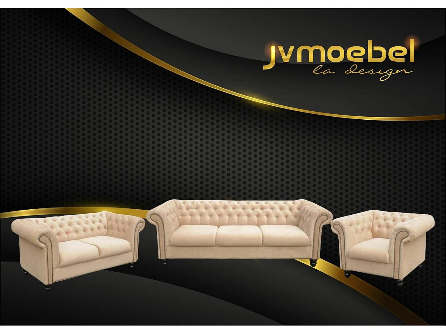 Sofagarnitur Chesterfield Design Wohnzimmer Möbel Couch 321 Sitzer Couchen Sofas