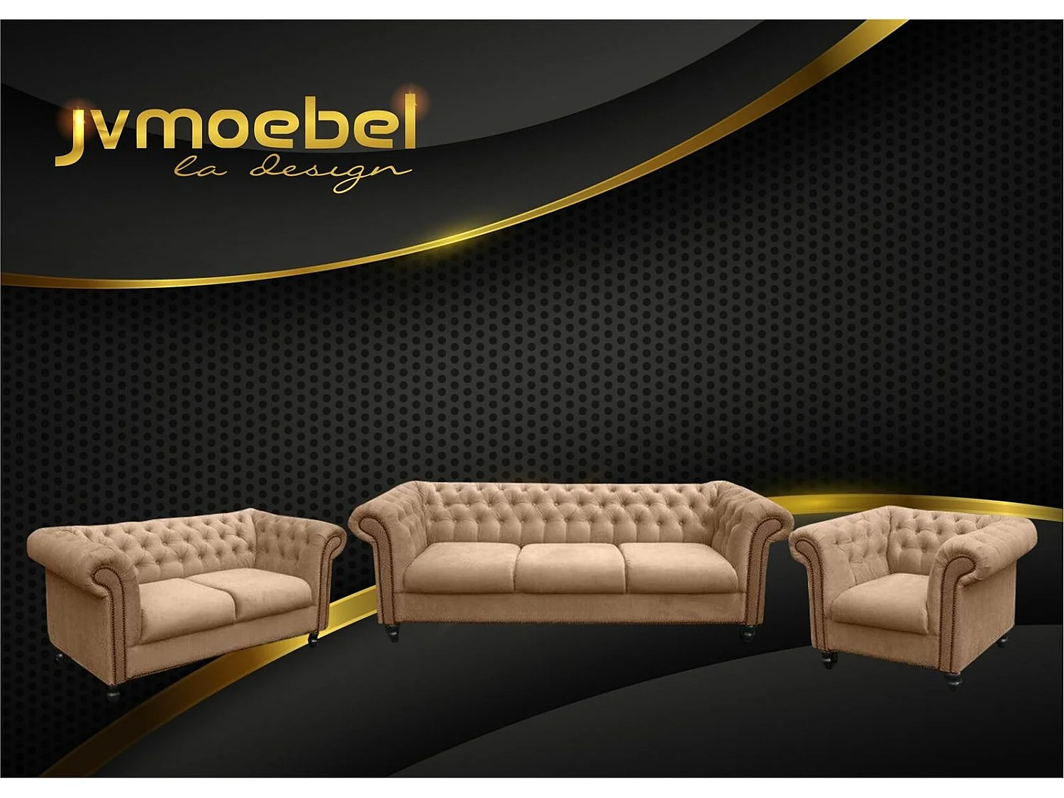 Sofagarnitur Chesterfield Design Wohnzimmer Möbel Couch 321 Sitzer Couchen Sofas