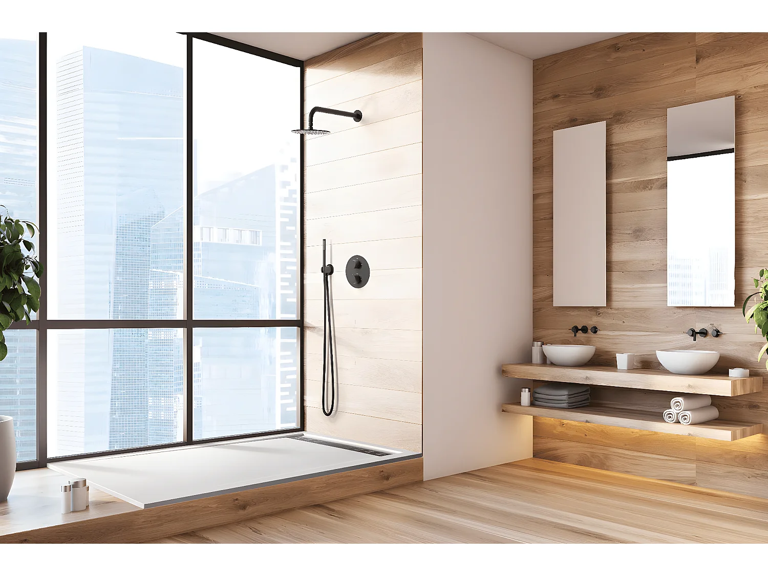 Receveur de douche 70X160 cm avec grille latérale Vulcano Line Extra Slim blanc en résine synthétique et poudre de marbre avec bonde offerte