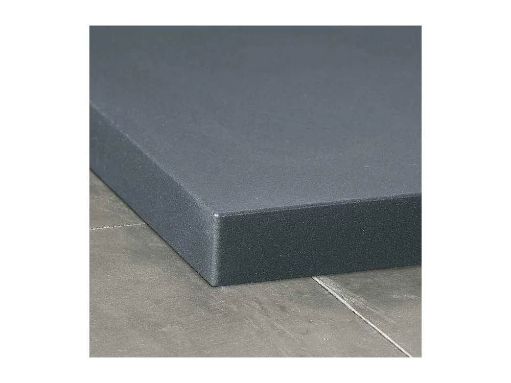 Duschwanne 70X120 cm Vulcano Line Extra Slim Anthrazitfarbe aus Kunstharz und Marmorstaub mit kostenlosem Ablauf