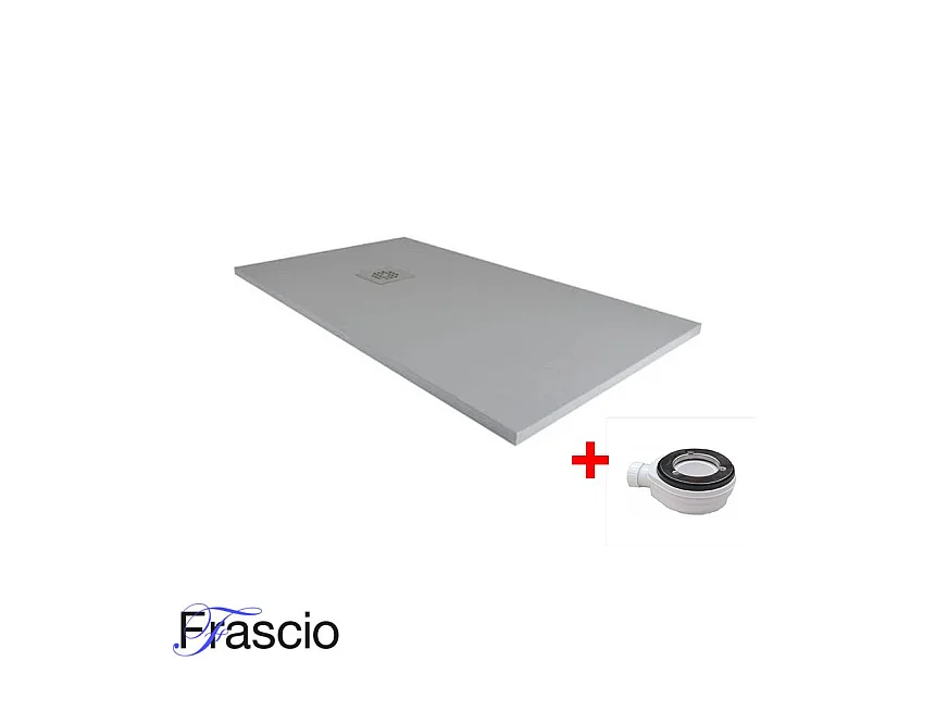 Douchebak 70X90 cm Vulcano Line Extra Slim Kleur Donkergrijs Ral 7005 In Kunsthars en Marmerstof met Gratis Afval