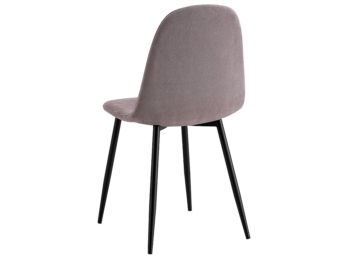 WeHome - Bella Chairs : lot de 4 chaises de salon rembourrées en tissu marron