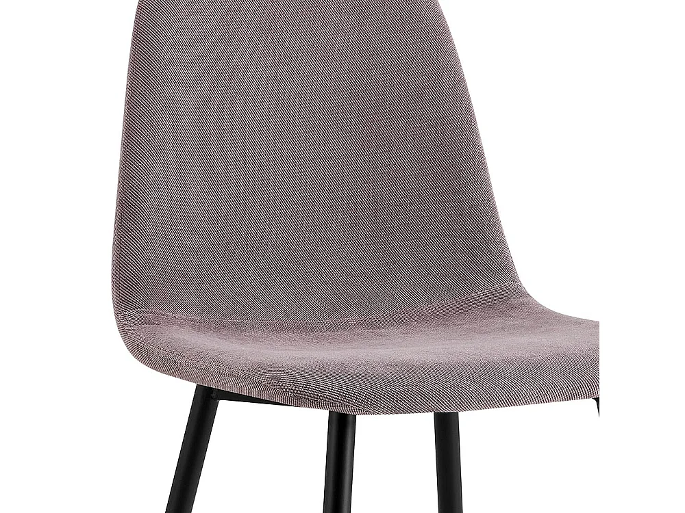WeHome - Bella Chairs : lot de 4 chaises de salon rembourrées en tissu marron
