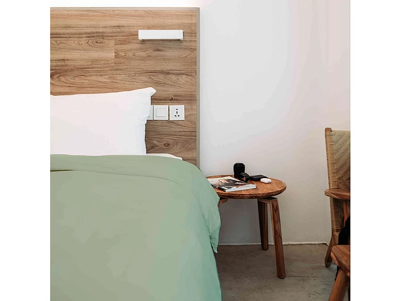 Housse de couette 100% coton amande 260x240 cm - Tradilinge