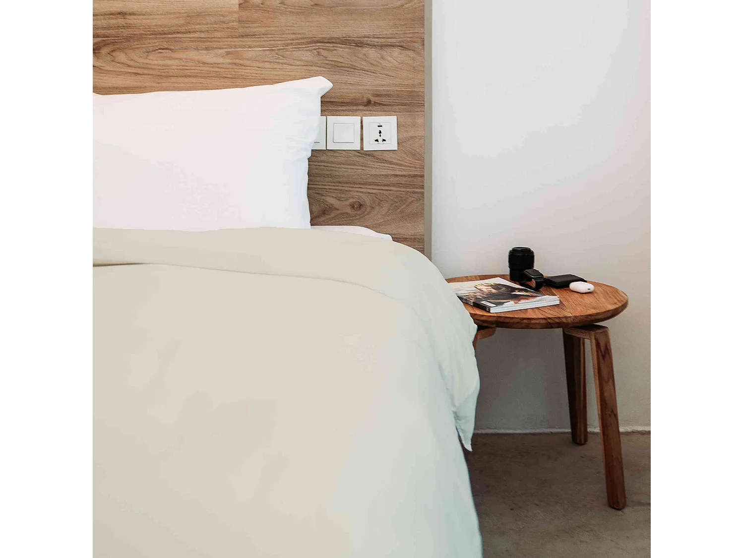 Housse de couette 100% coton écru 140x200 cm - Tradilinge