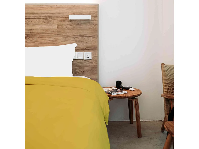 Housse de couette 100% coton moutarde 140x200 cm - Tradilinge