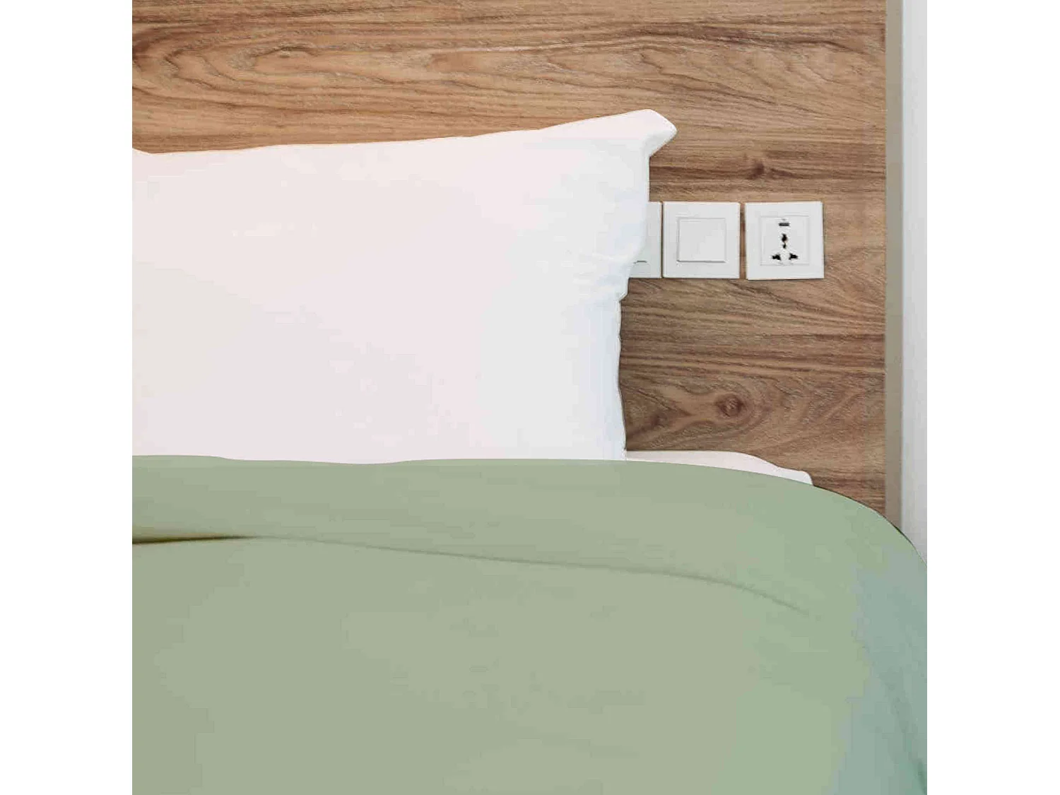 Housse de couette 100% coton amande 140x200 cm - Tradilinge