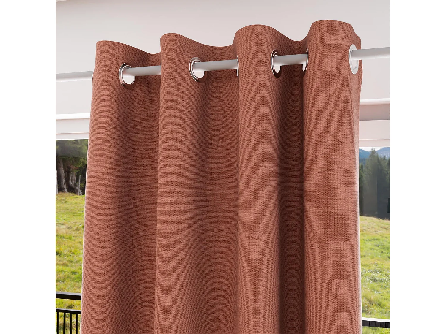 Cortina con ojales 100% blackout 135x250 cm ECLIPSE azafrán