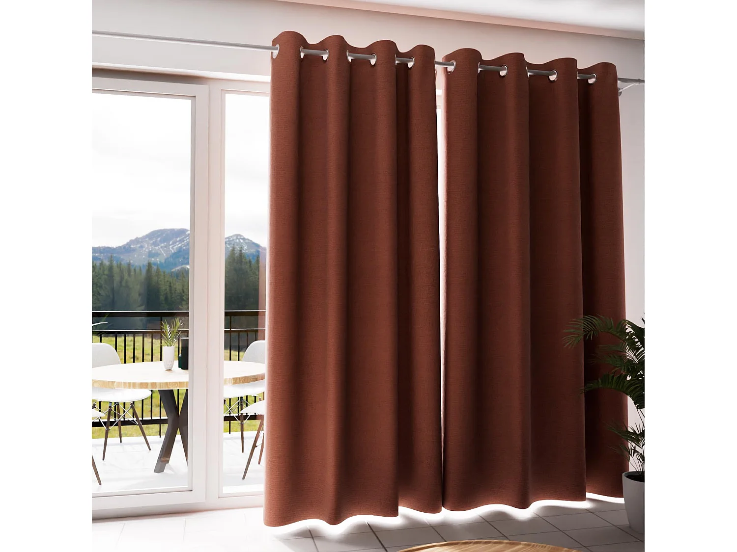 Cortina con ojales 100% blackout 135x250 cm ECLIPSE azafrán