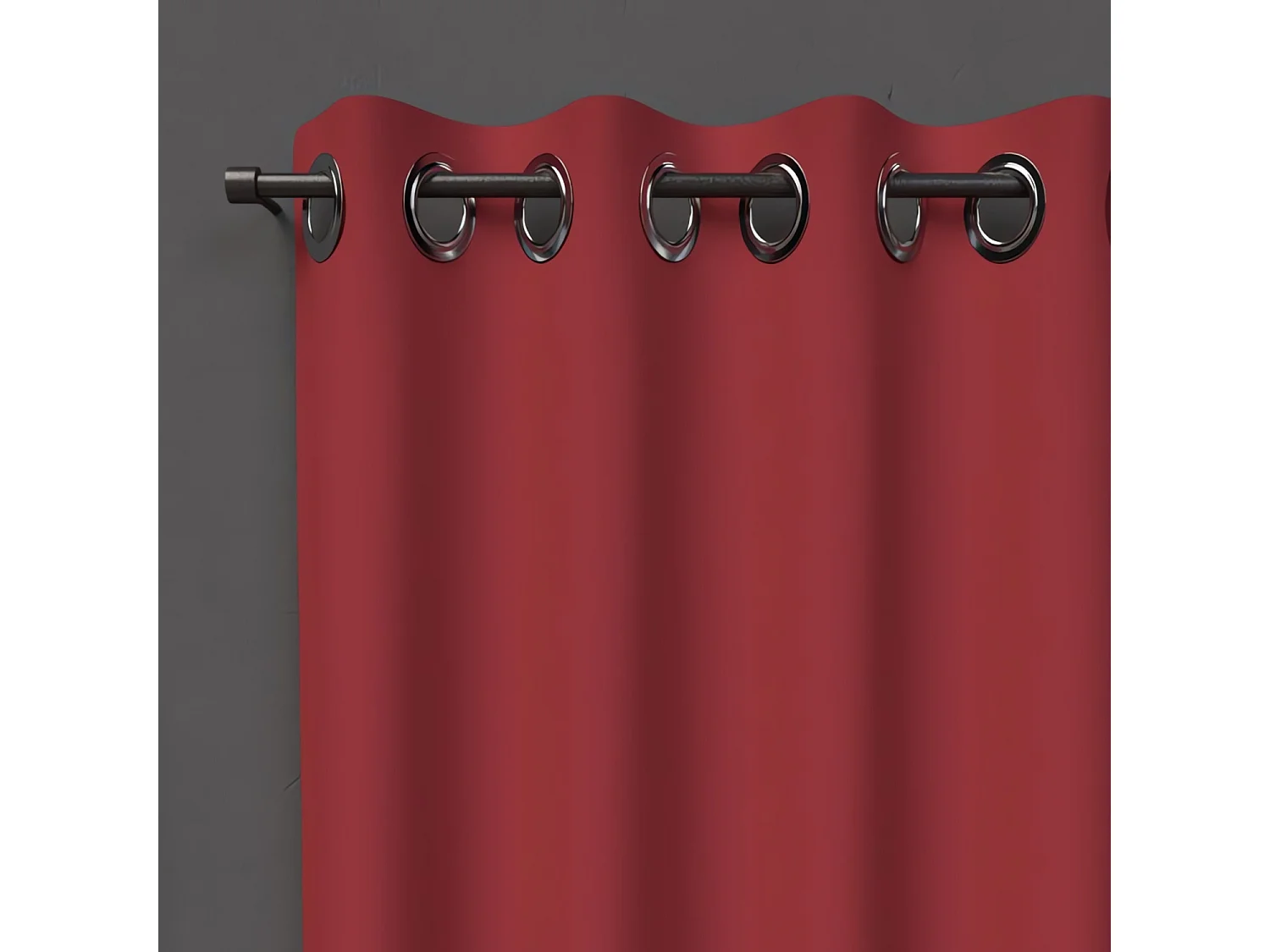 Cortina con ojales 135x180 cm BLACKOUT rojo
