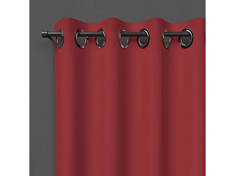 Cortina con ojales 135x180 cm BLACKOUT rojo