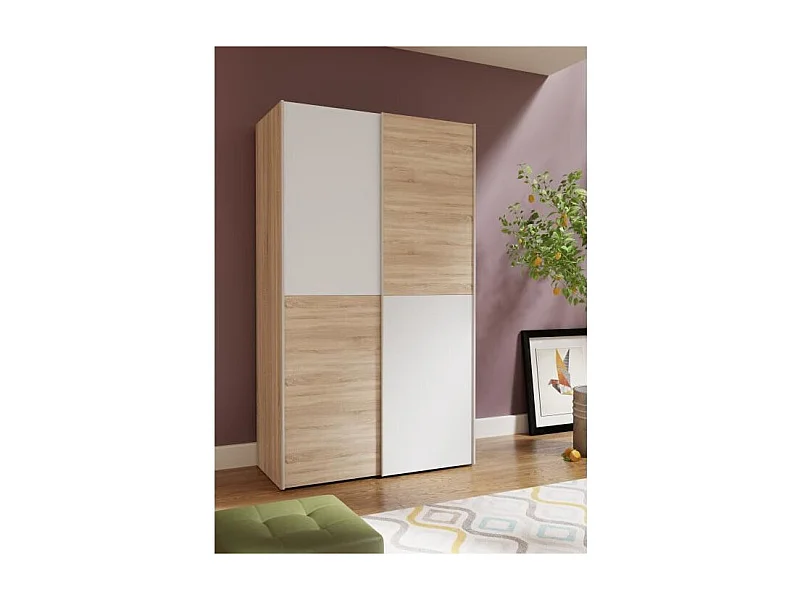 Kleiderschrank mit 2 Schiebetüren – 120 x 61,2 x 190,5 cm – OZZULA