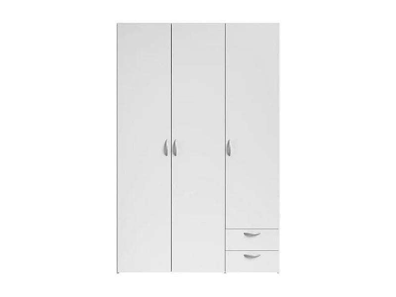 VARIASchrank – weiß – 3 Türen + 2 Schubladen – 120 x 185 x 51 cm